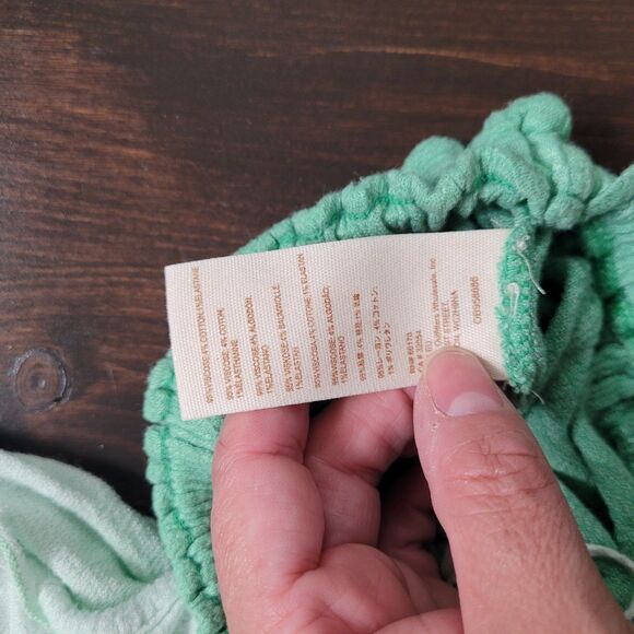 Free People Green Ombre Ruffle Off Shoulder Top Women’s Large GUC - Picture 9 of 9